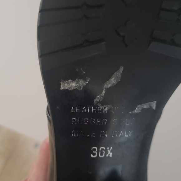 Vintage Rare Floran's women's patent Italian shoes rubber sole slip on Sz 36.5 - Picture 6 of 6